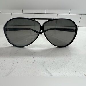 Vintage Foster Grant Black On Black Aviator Sunglasses